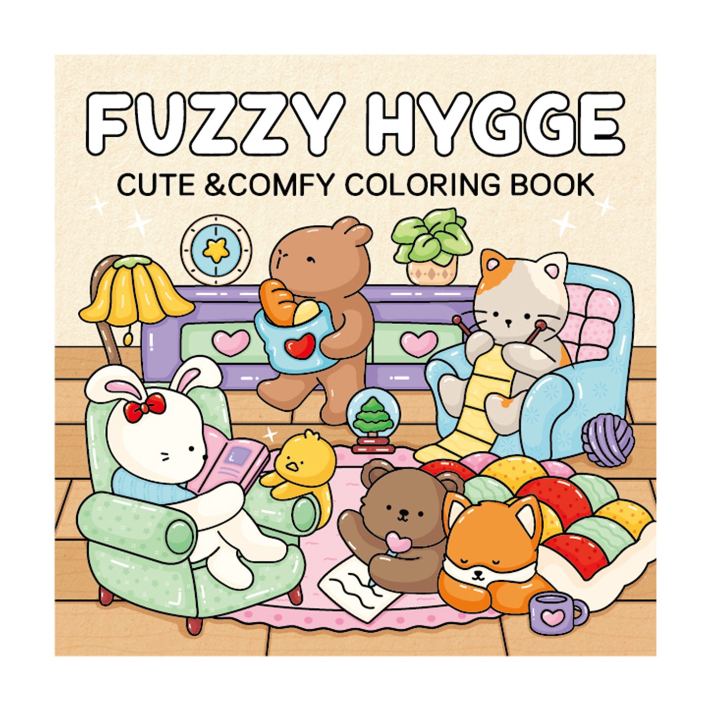 #3000 Coloring Book for Adults and Teens Featuring Cute Cozy Daily Activities for Relaxation