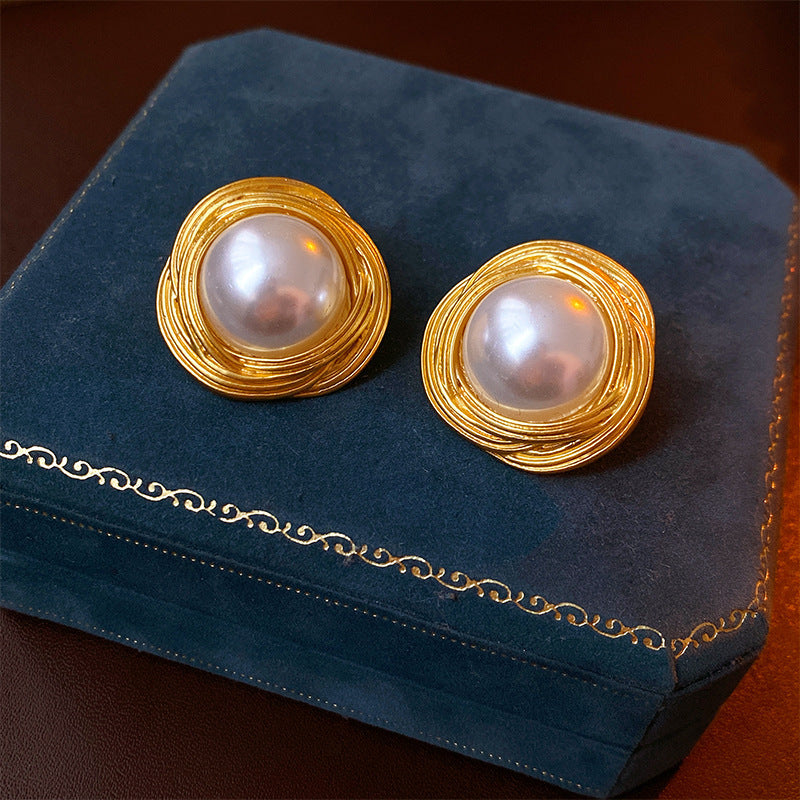 1213# Vintage Retro Statement Earrings, vintage earrings, statement jewelry, retro earrings, fashion accessories, gift for women.