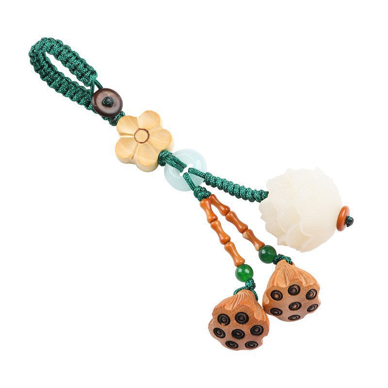 999# Cute Lotus car keychain.【Free Gift For You】