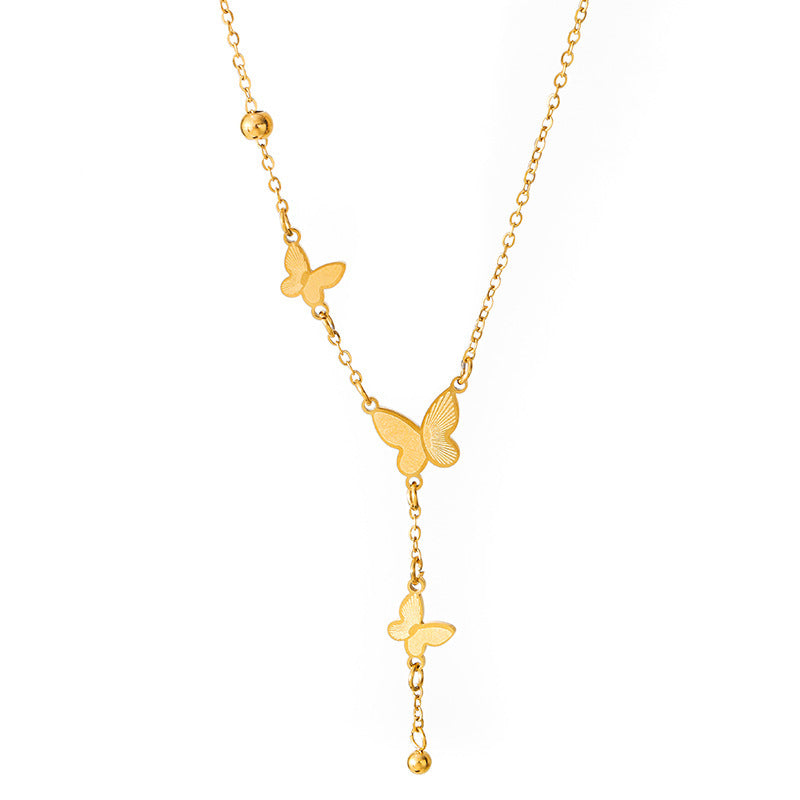 201# Graceful Butterfly Gold Color Necklace – A Symbol of Elegance and Freedom