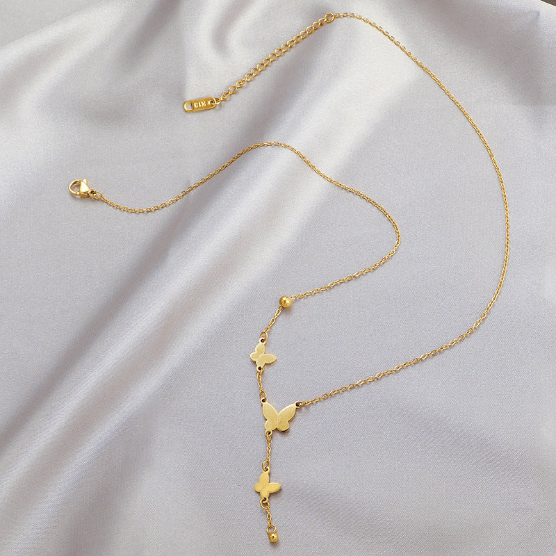 201# Graceful Butterfly Gold Color Necklace – A Symbol of Elegance and Freedom