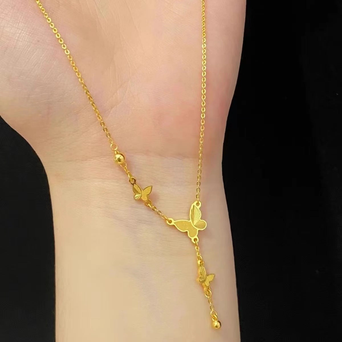 201# Graceful Butterfly Gold Color Necklace – A Symbol of Elegance and Freedom