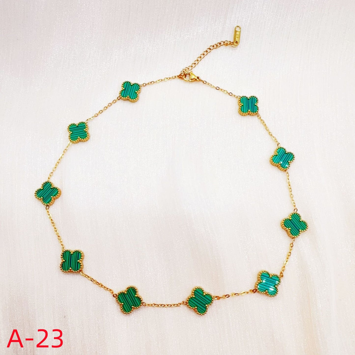903# Stainless Steel Clover Necklace【Ten Clovers, A-16 to A-23】