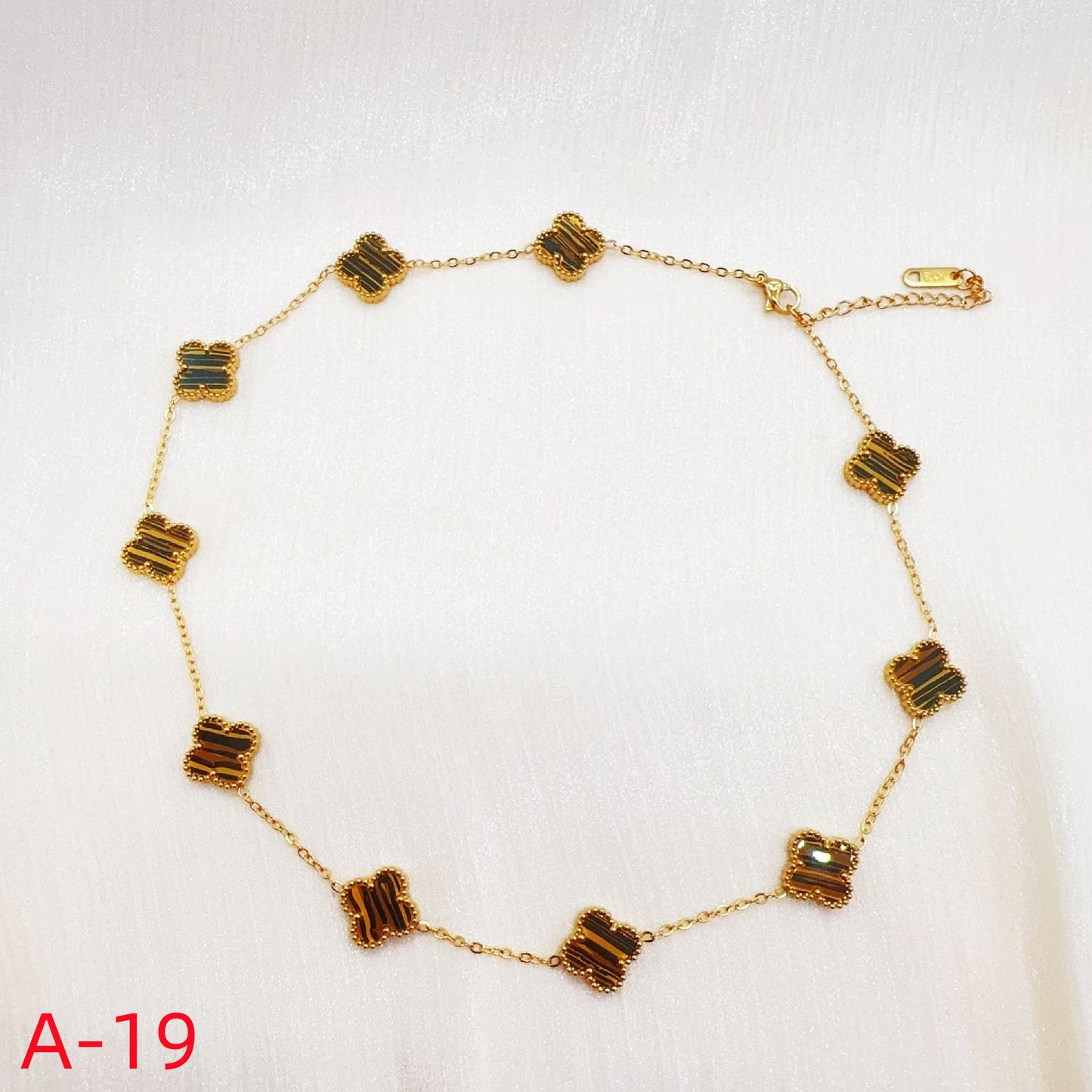 903# Stainless Steel Clover Necklace【Ten Clovers, A-16 to A-23】