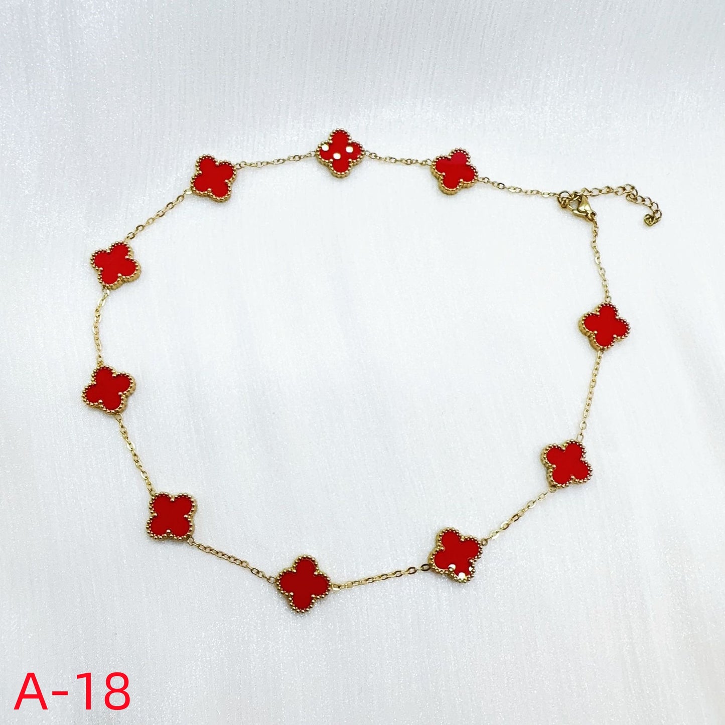 903# Stainless Steel Clover Necklace【Ten Clovers, A-16 to A-23】