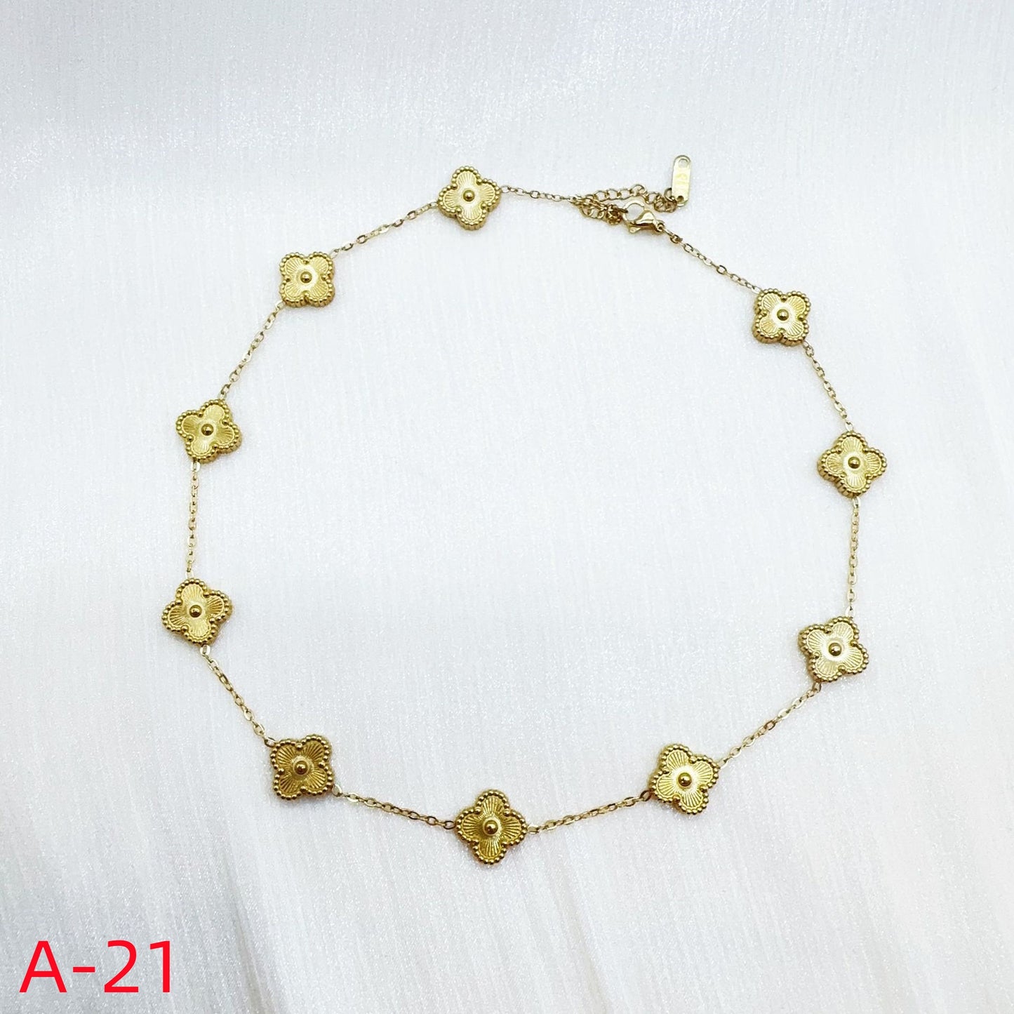 903# Stainless Steel Clover Necklace【Ten Clovers, A-16 to A-23】