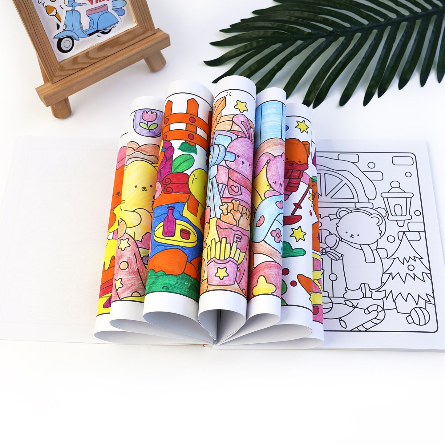 #3000 Coloring Book for Adults and Teens Featuring Cute Cozy Daily Activities for Relaxation