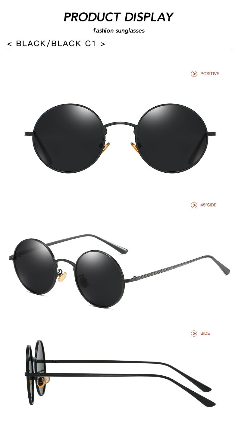 #1503 Retro - Inspired Round Sunglasses