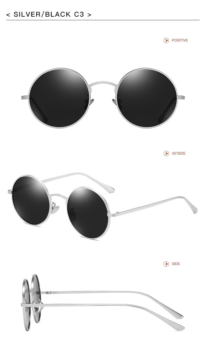 #1503 Retro - Inspired Round Sunglasses