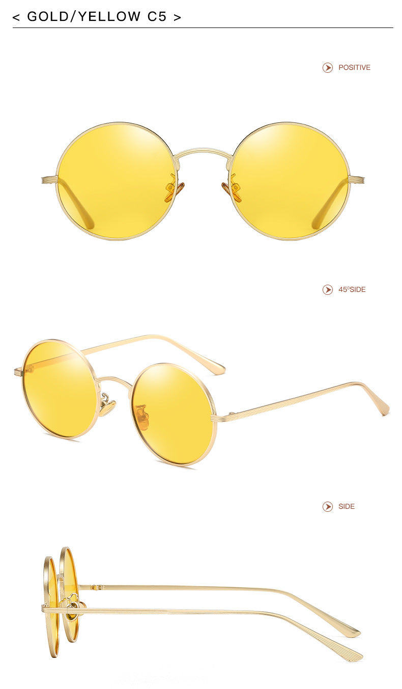 #1503 Retro - Inspired Round Sunglasses