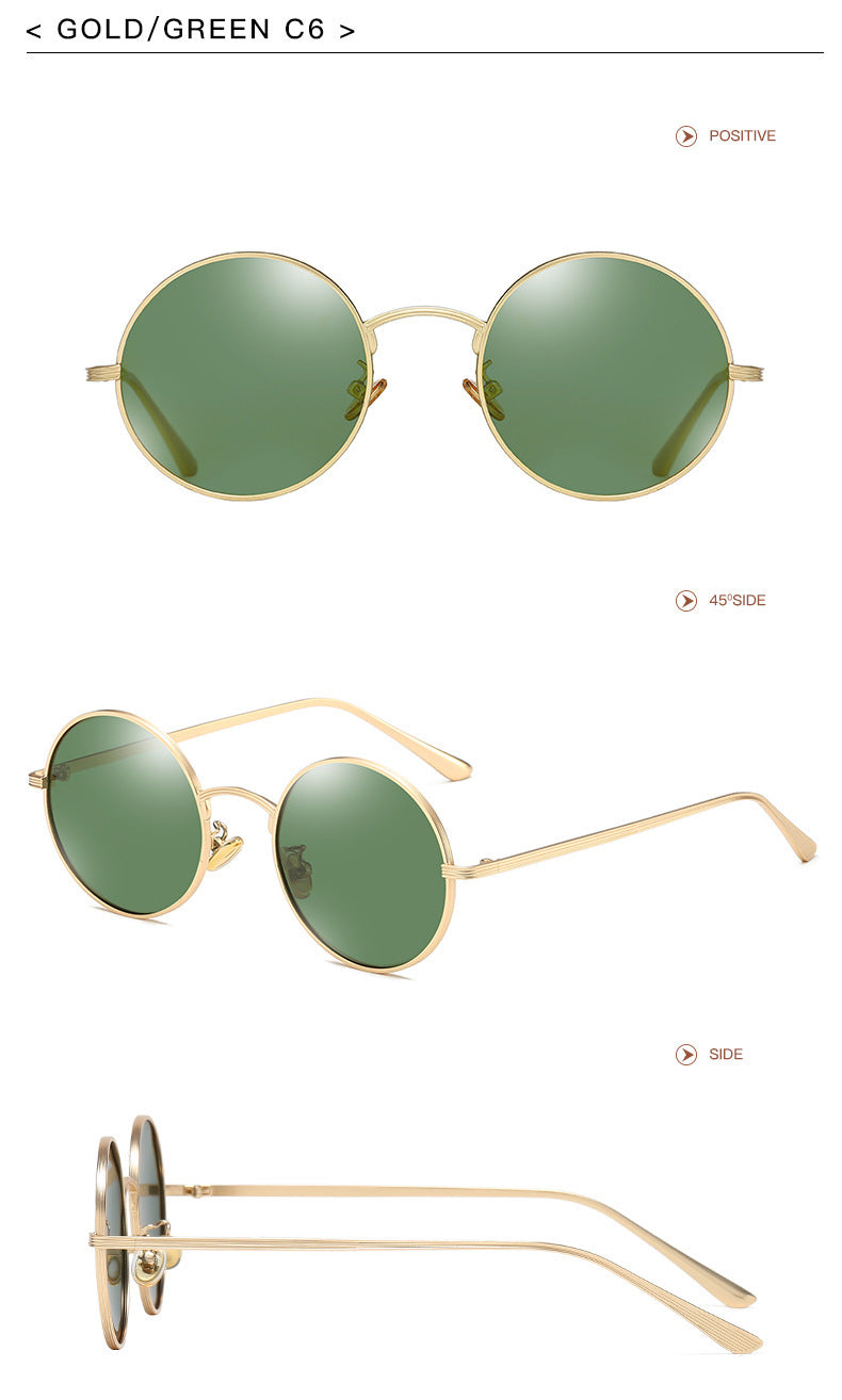#1503 Retro - Inspired Round Sunglasses