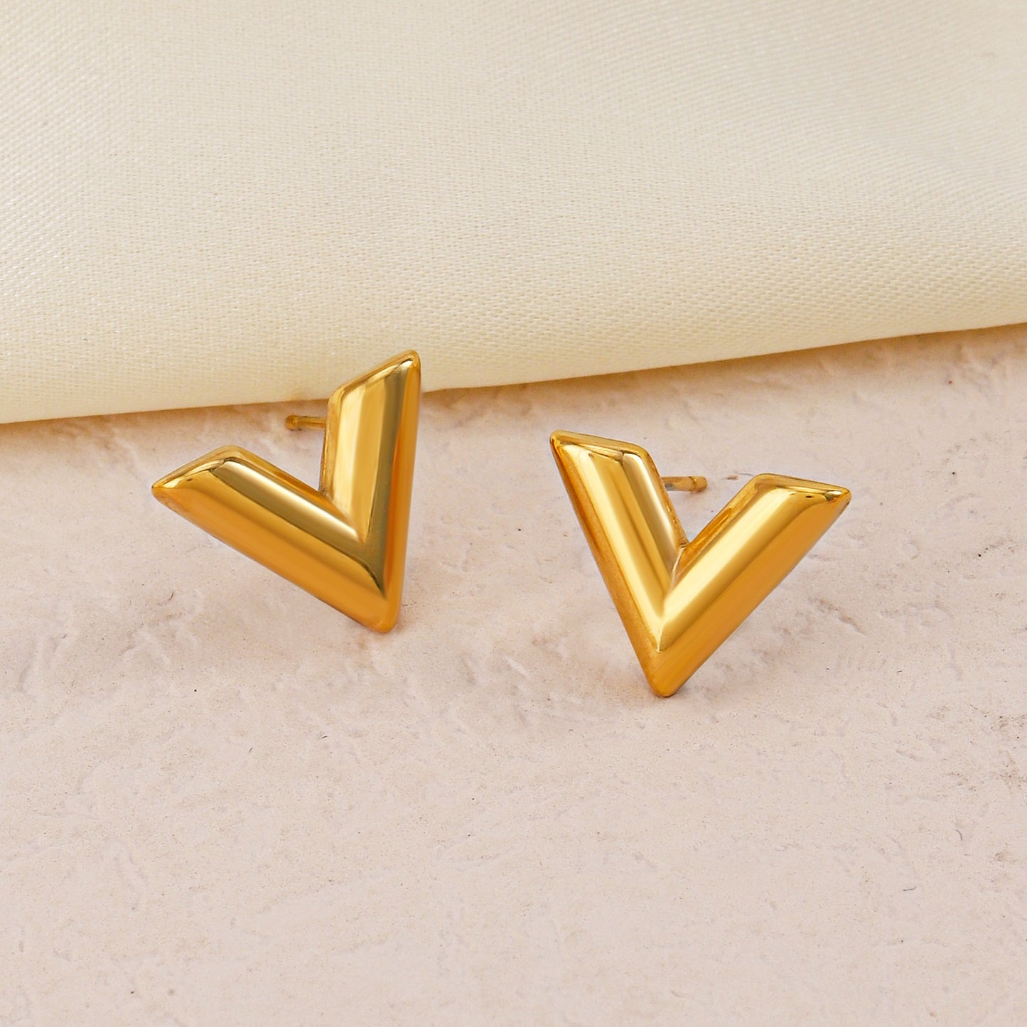 018# Chic V - shaped Gold - toned Jewelry Set