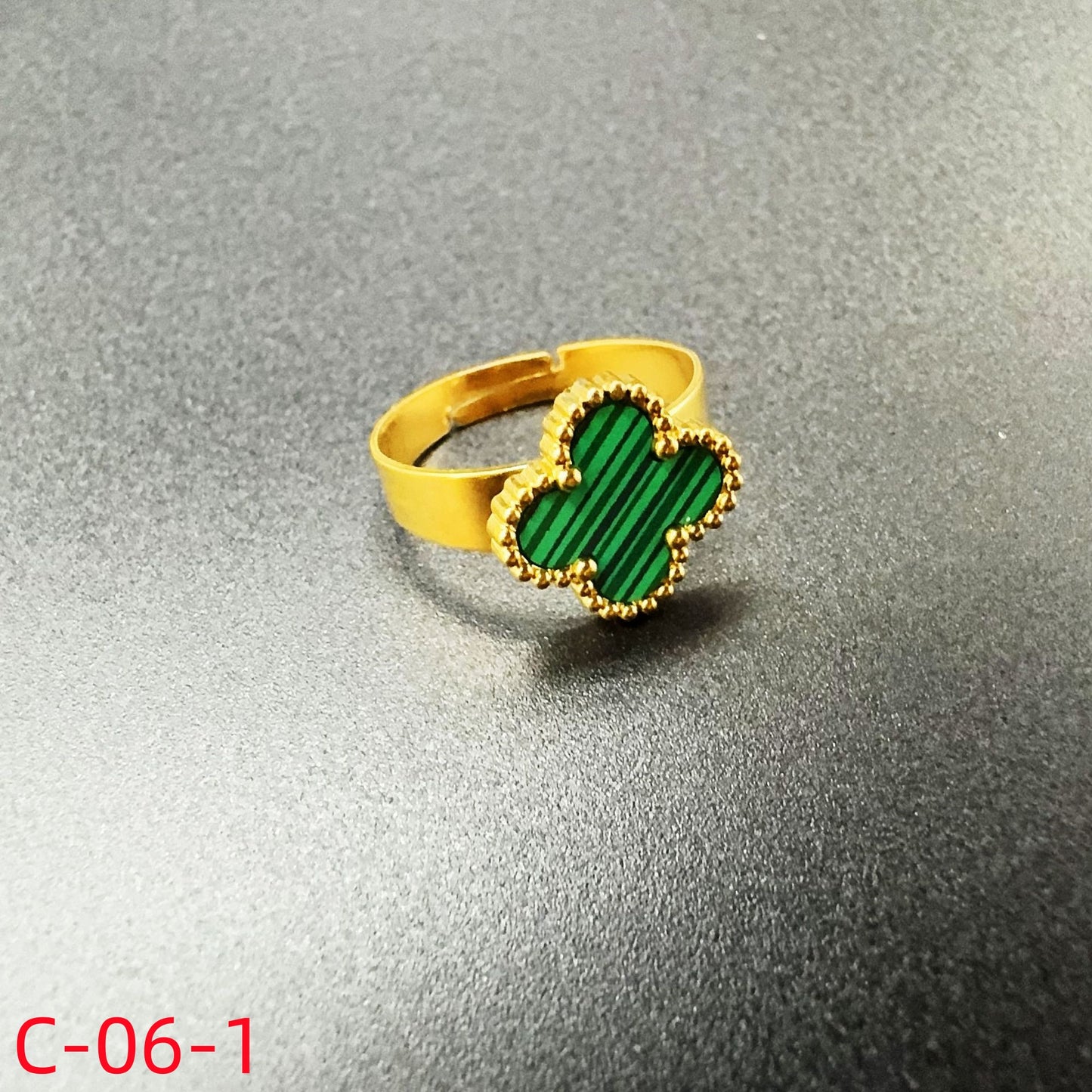 907# Stainless Steel Clover Rings【C-01 to C-06】