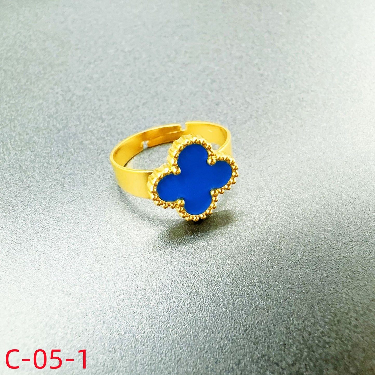 907# Stainless Steel Clover Rings【C-01 to C-06】