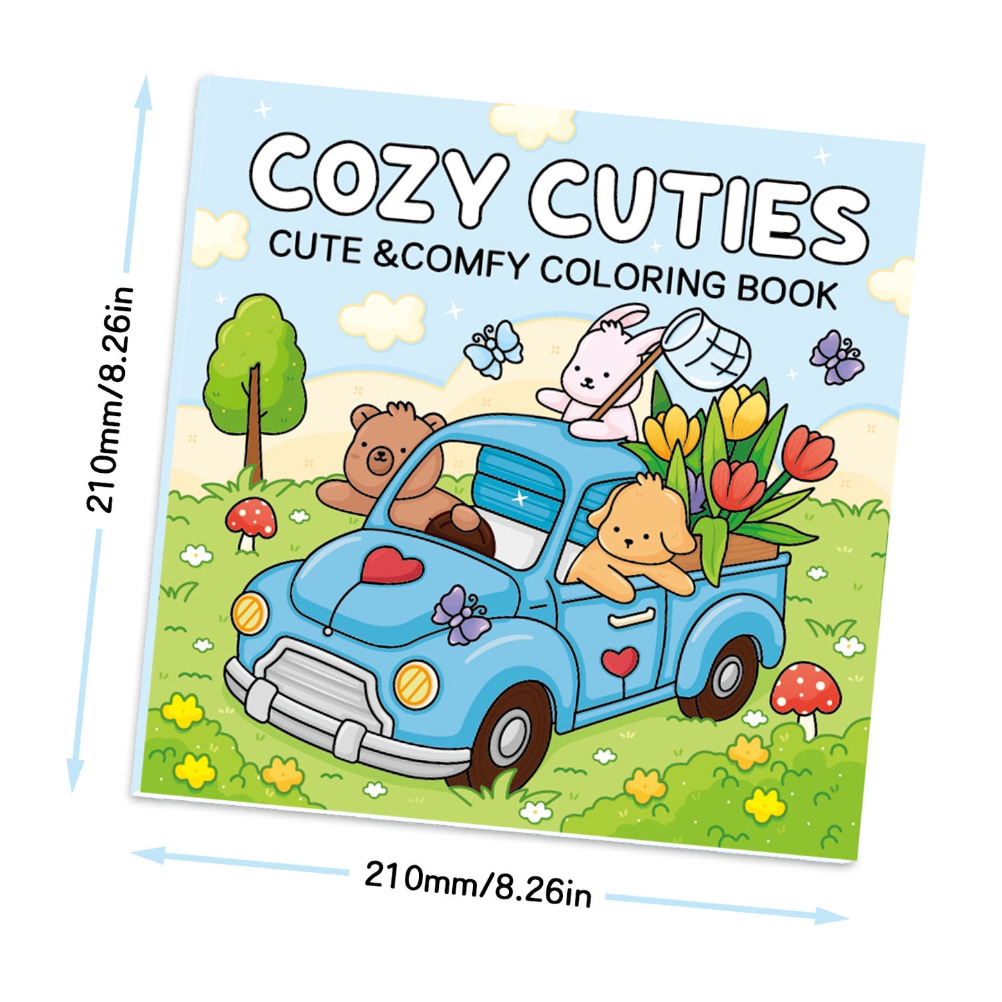 #3000 Coloring Book for Adults and Teens Featuring Cute Cozy Daily Activities for Relaxation