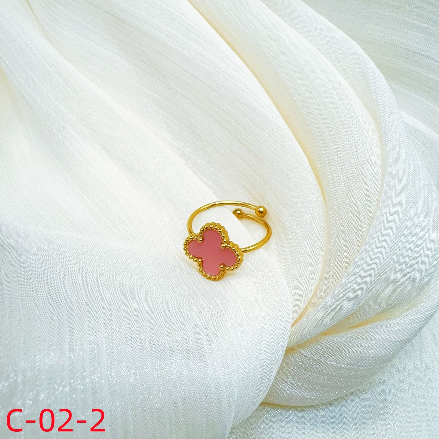 907# Stainless Steel Clover Rings【C-01 to C-06】