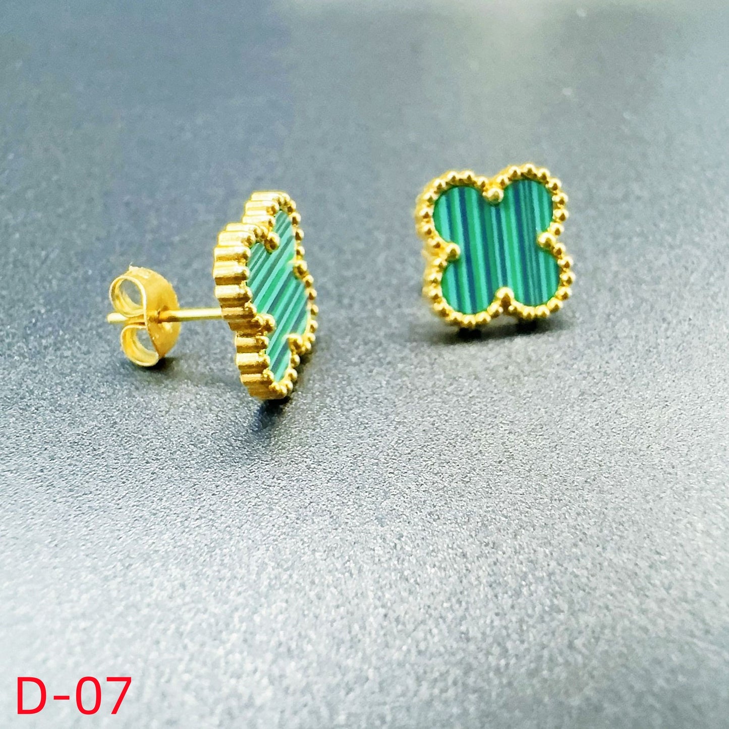 908# Stainless Steel Clover Earrings【D-01 to D-07】