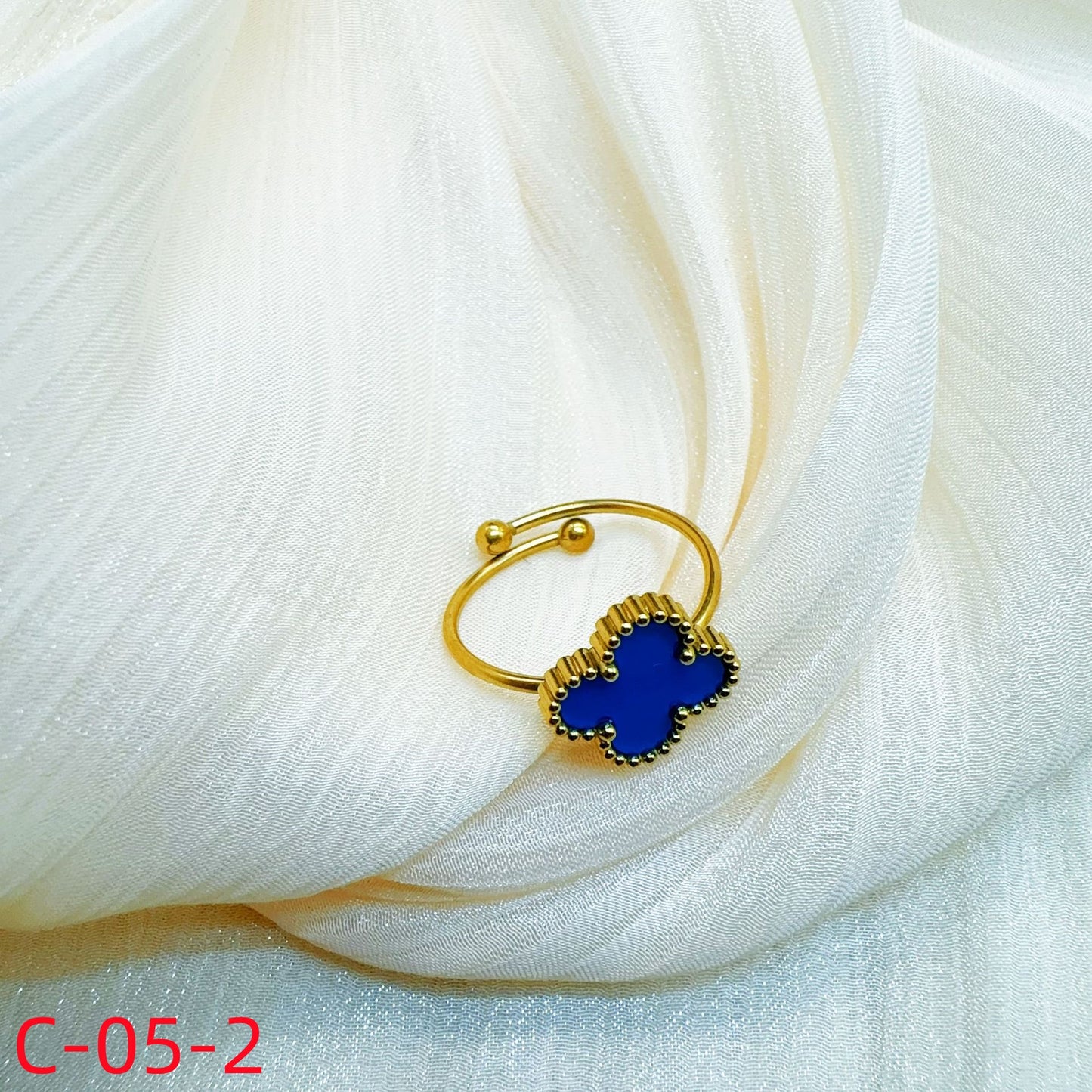 907# Stainless Steel Clover Rings【C-01 to C-06】