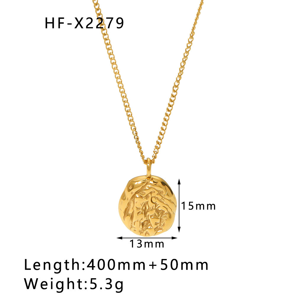 1105# Special-shaped love water drop pendant jewelry zircon lava necklace jewelry for women