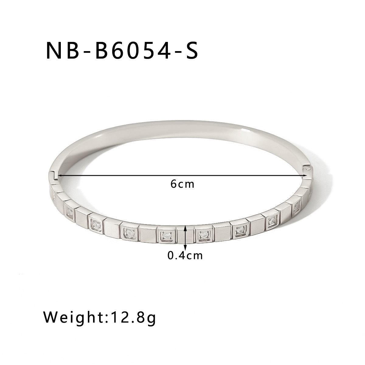 1210# French literary retro style non-fading real gold electroplated geometric zircon bracelet 18K waterproof jewelry