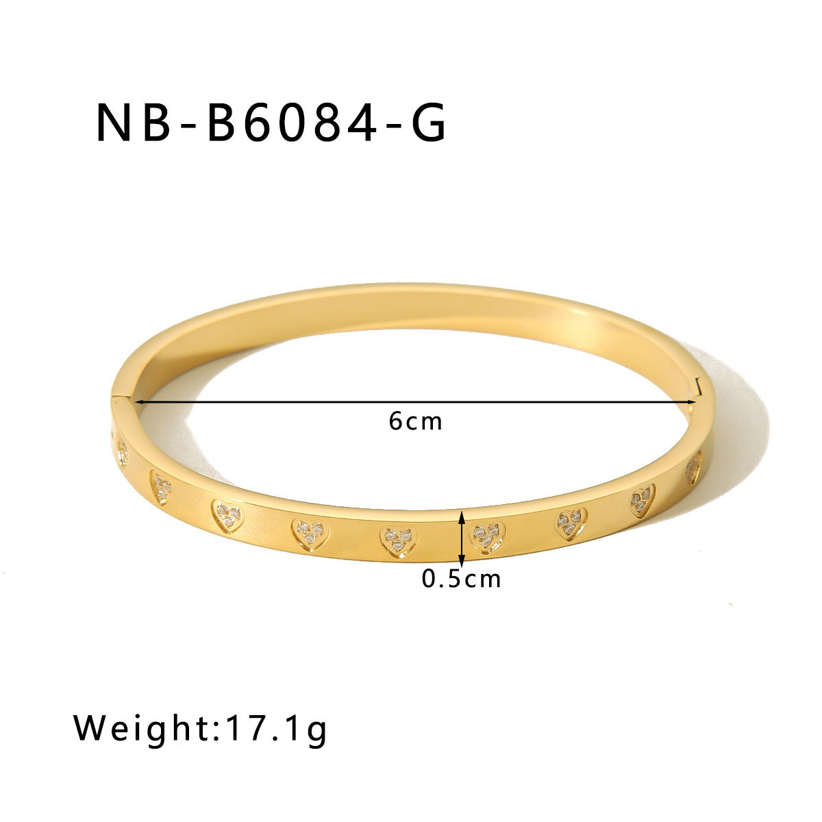 1201# Hot-selling zircon love quadrilateral geometric white zirconium green zirconium titanium steel real gold electroplating color-preserving jewelry bracelet