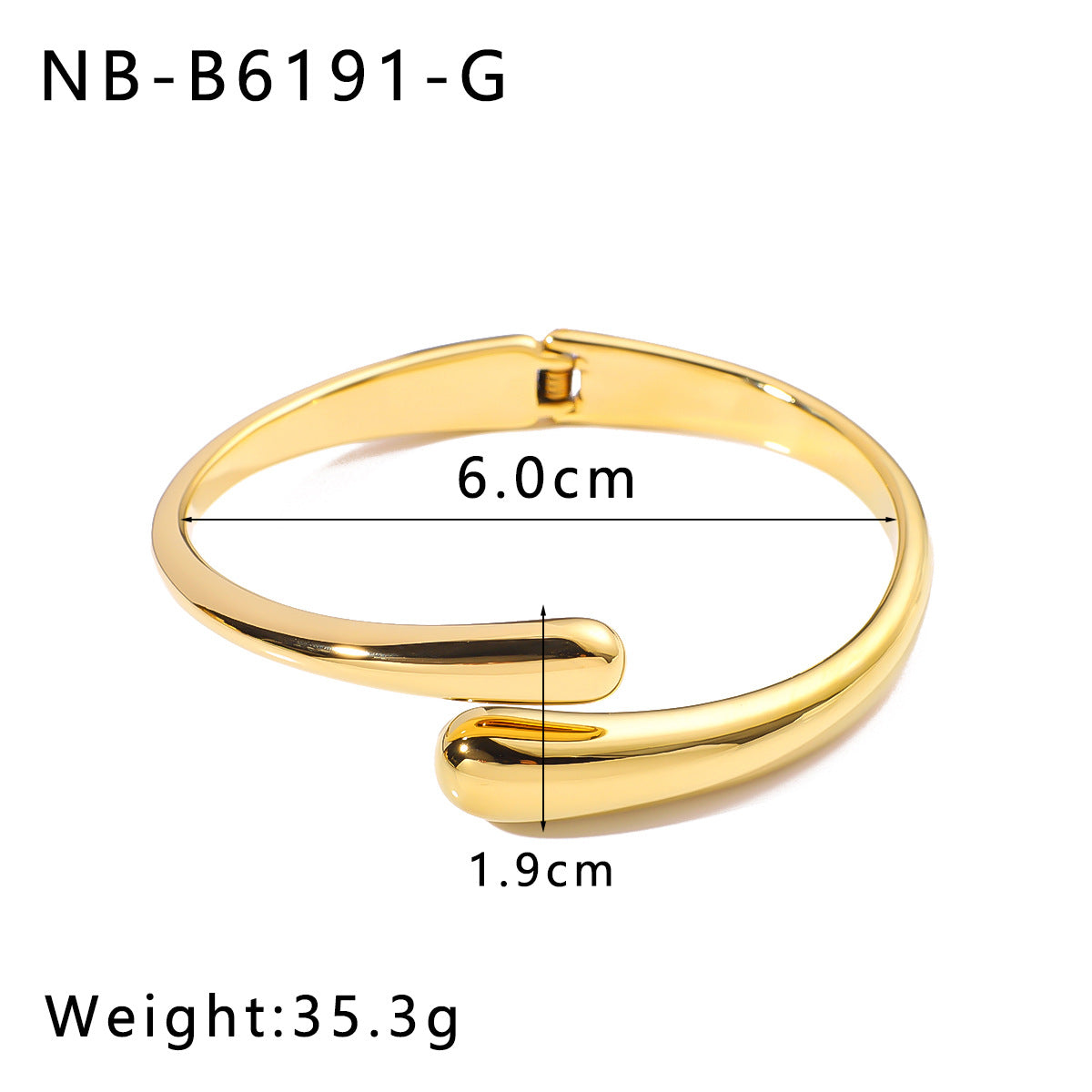 1212# New stainless steel 18k gold plated bracelet geometric buckle open bracelet inlaid with crystal bracelet