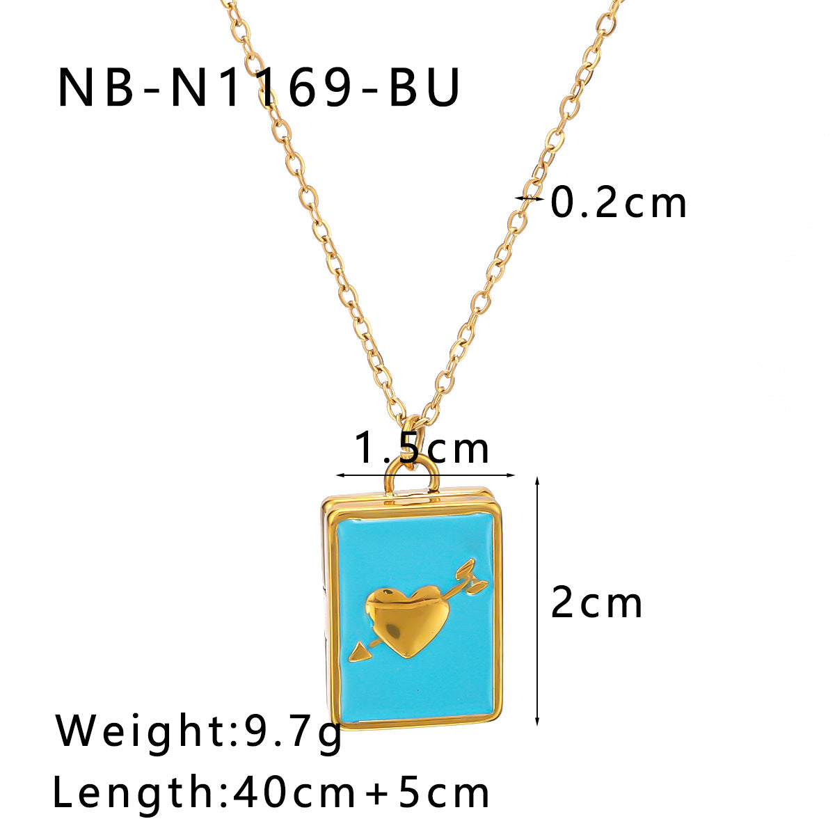 1103# Moon Love Color Book Oil Drop Pendant Stainless Steel Necklace Wholesale Clavicle Chain for Women