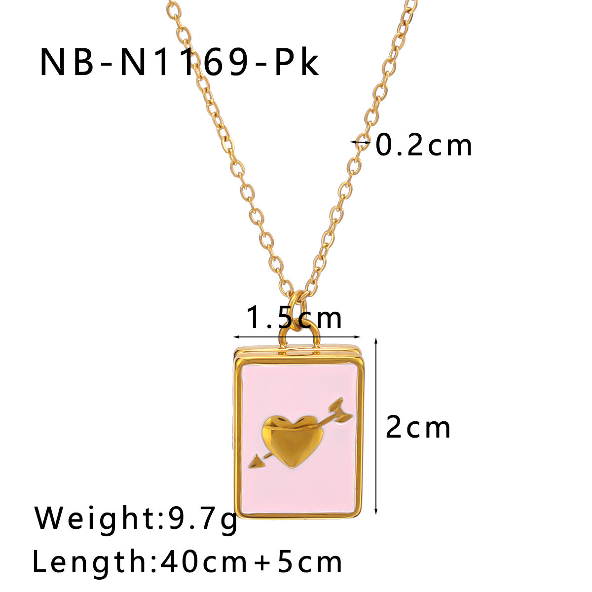 1103# Moon Love Color Book Oil Drop Pendant Stainless Steel Necklace Wholesale Clavicle Chain for Women