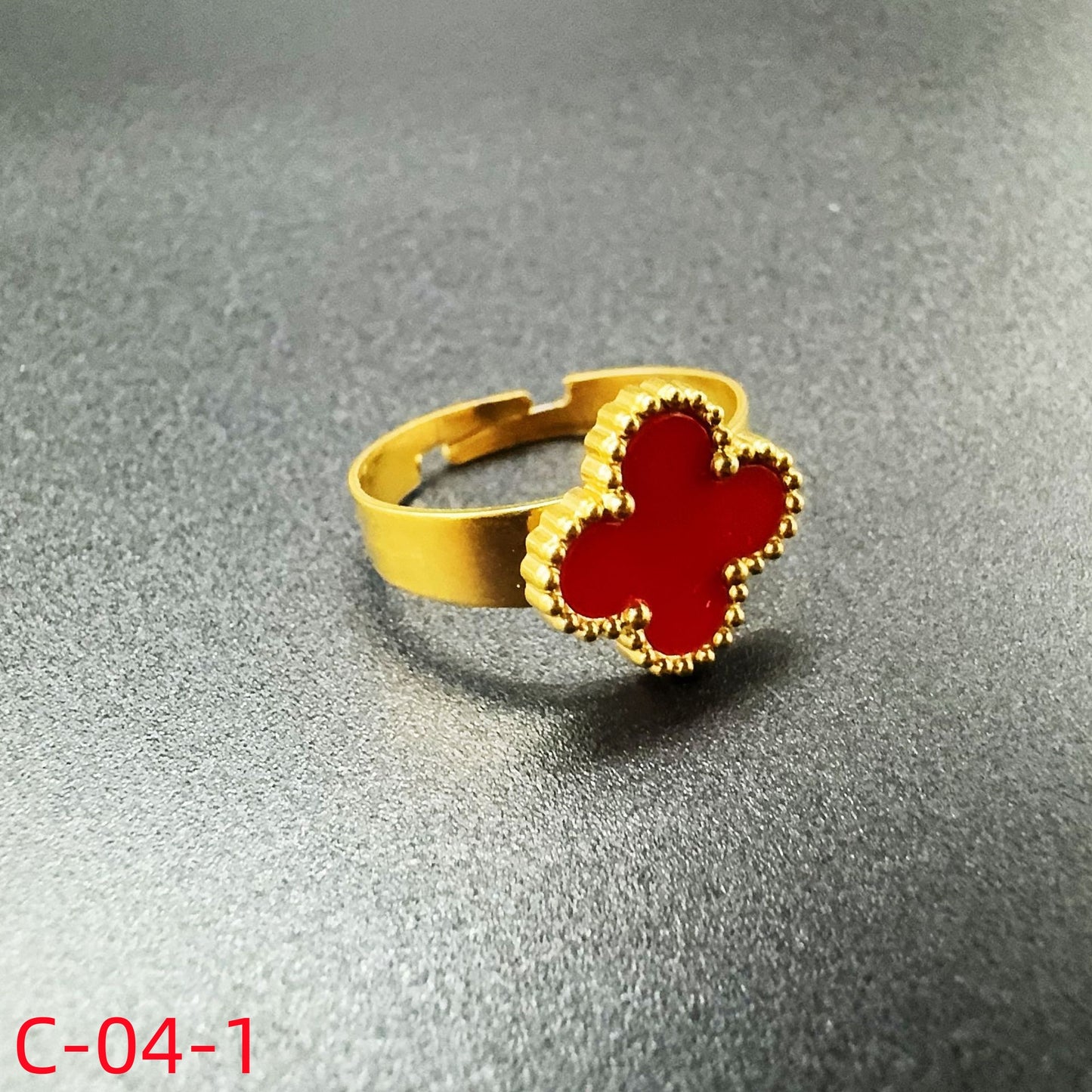 907# Stainless Steel Clover Rings【C-01 to C-06】
