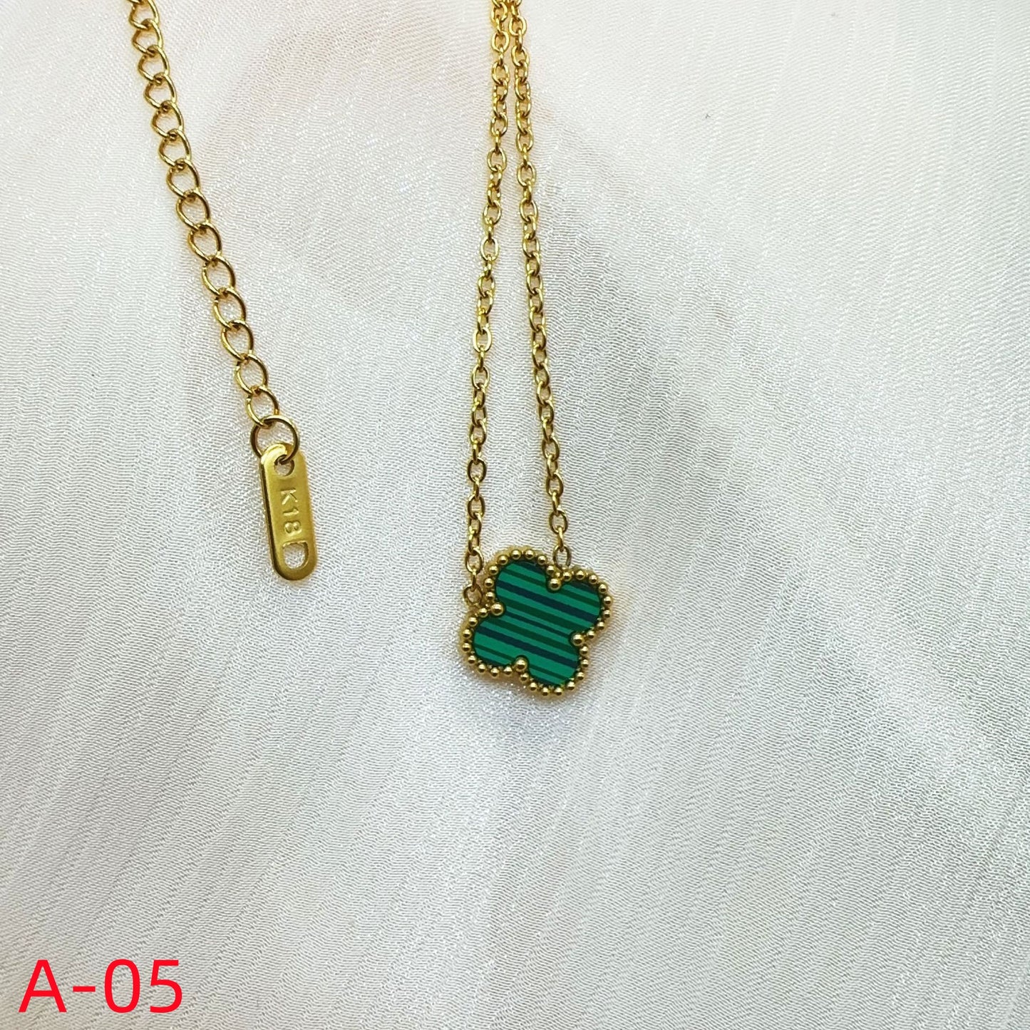 901# Stainless Steel Clover Necklace【One Clover, A-01 to A-08】