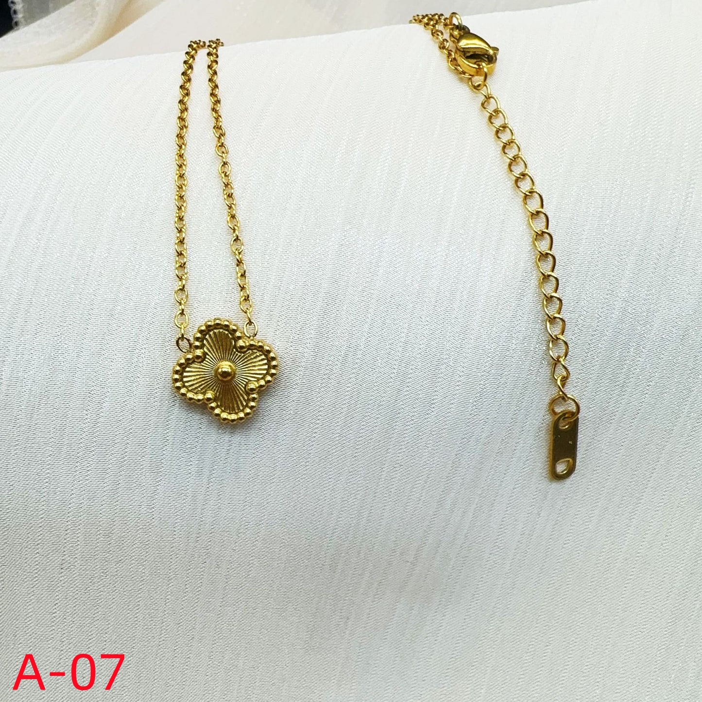 901# Stainless Steel Clover Necklace【One Clover, A-01 to A-08】