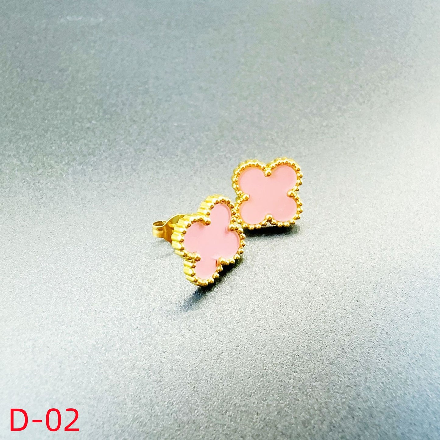 908# Stainless Steel Clover Earrings【D-01 to D-07】