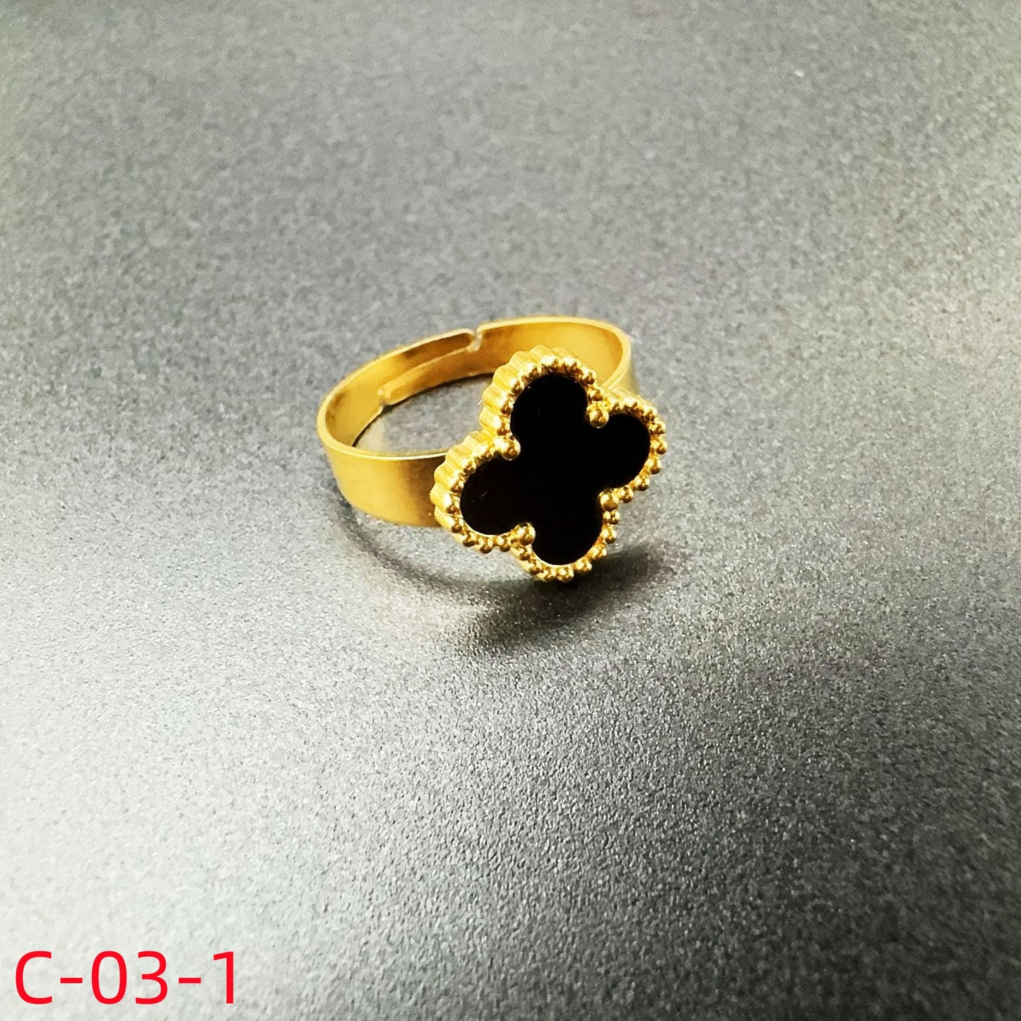 907# Stainless Steel Clover Rings【C-01 to C-06】