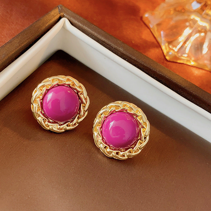 1213# Vintage Retro Statement Earrings, vintage earrings, statement jewelry, retro earrings, fashion accessories, gift for women.