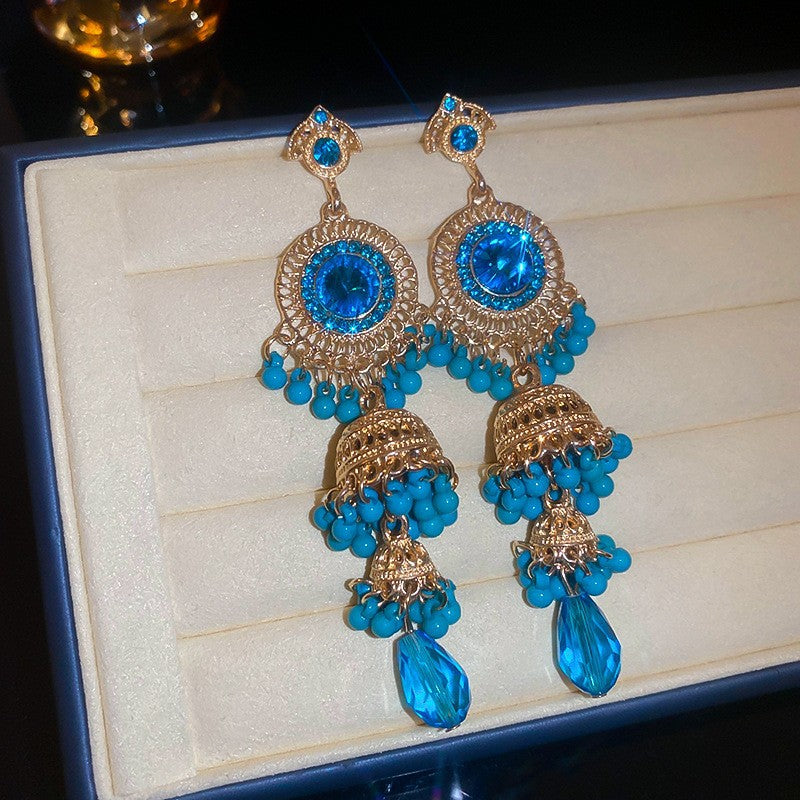 1213# Vintage Retro Statement Earrings, vintage earrings, statement jewelry, retro earrings, fashion accessories, gift for women.