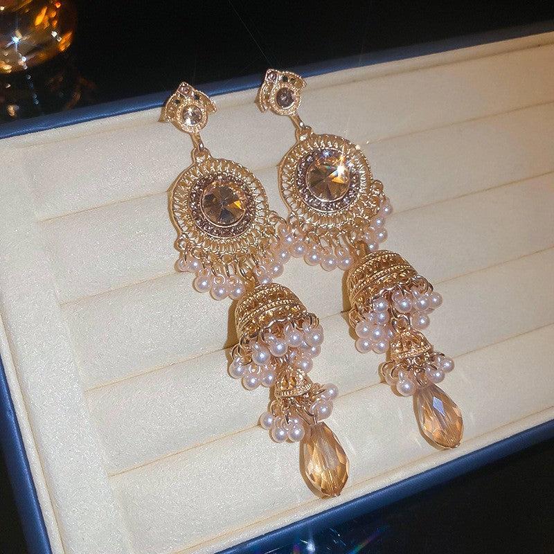 1213# Vintage Retro Statement Earrings, vintage earrings, statement jewelry, retro earrings, fashion accessories, gift for women.