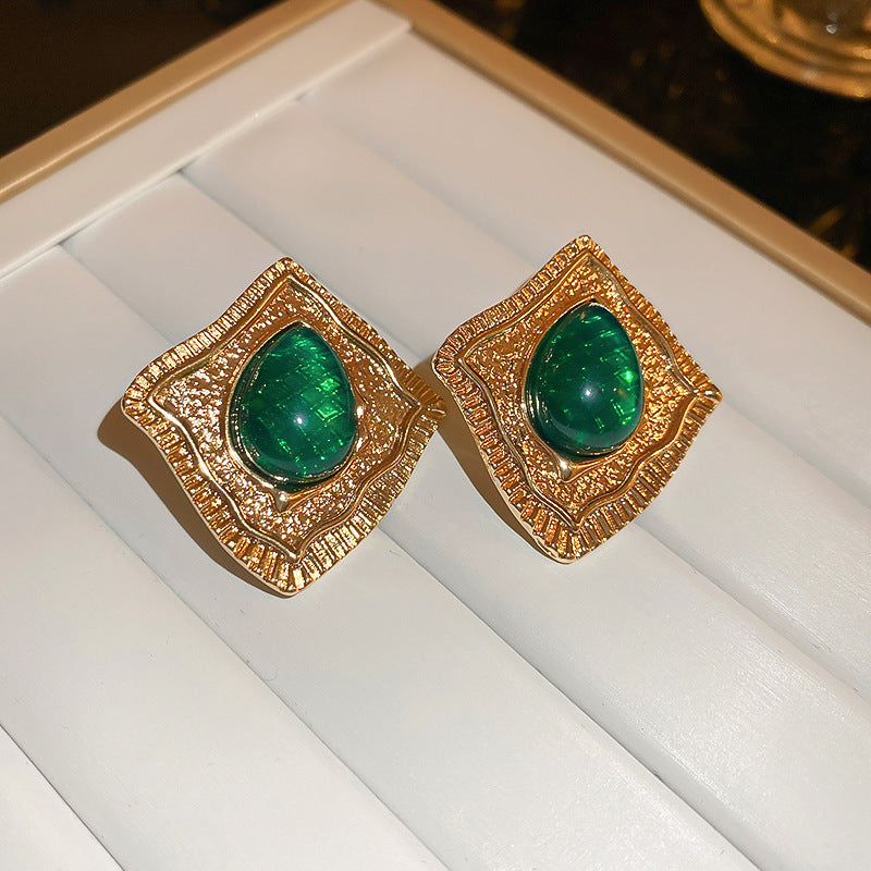 1213# Vintage Retro Statement Earrings, vintage earrings, statement jewelry, retro earrings, fashion accessories, gift for women.