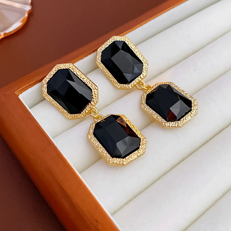 1213# Vintage Retro Statement Earrings, vintage earrings, statement jewelry, retro earrings, fashion accessories, gift for women.