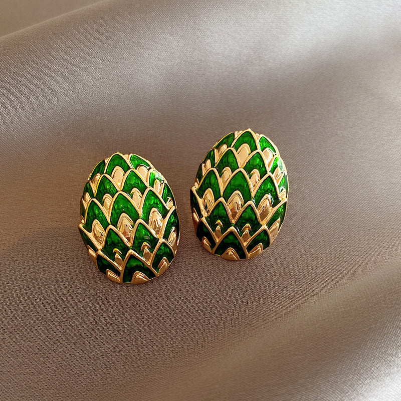 1213# Vintage Retro Statement Earrings, vintage earrings, statement jewelry, retro earrings, fashion accessories, gift for women.