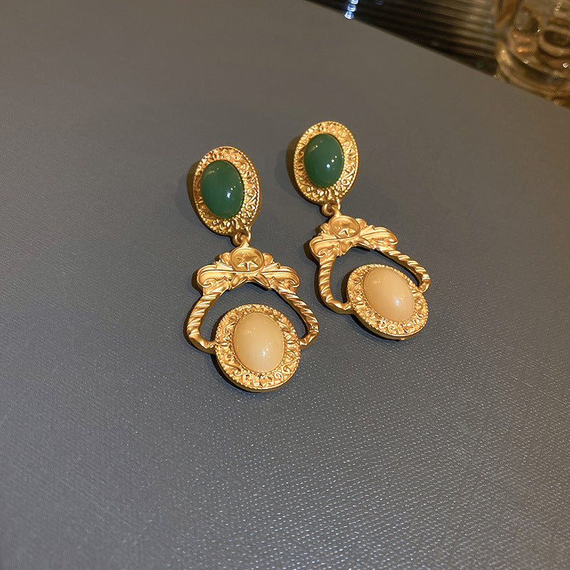 1213# Vintage Retro Statement Earrings, vintage earrings, statement jewelry, retro earrings, fashion accessories, gift for women.