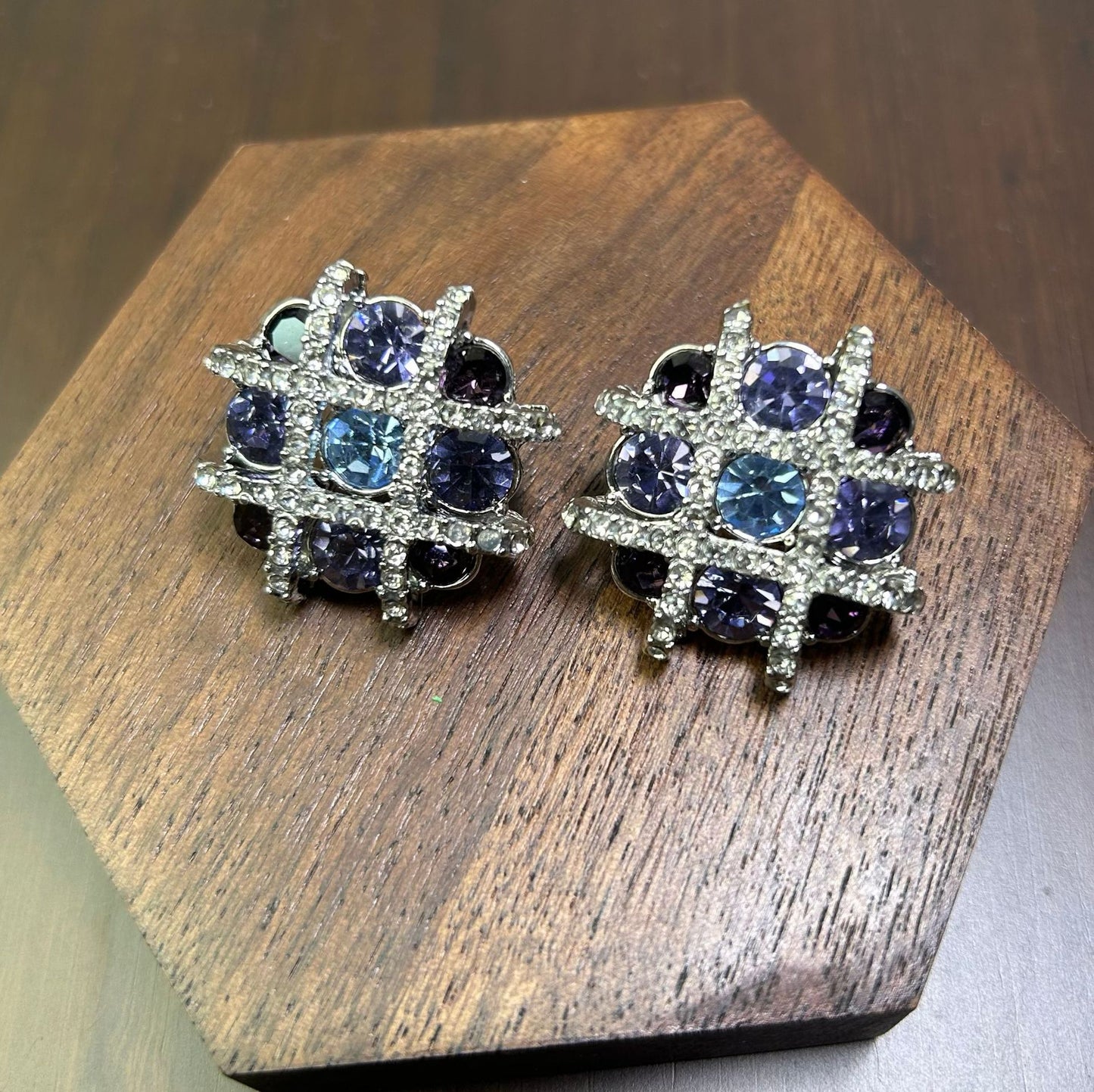 1213# Vintage Retro Statement Earrings, vintage earrings, statement jewelry, retro earrings, fashion accessories, gift for women.