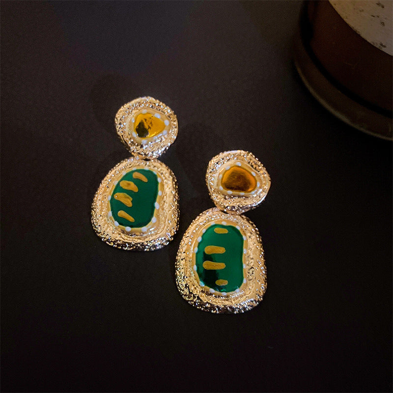 1213# Vintage Retro Statement Earrings, vintage earrings, statement jewelry, retro earrings, fashion accessories, gift for women.