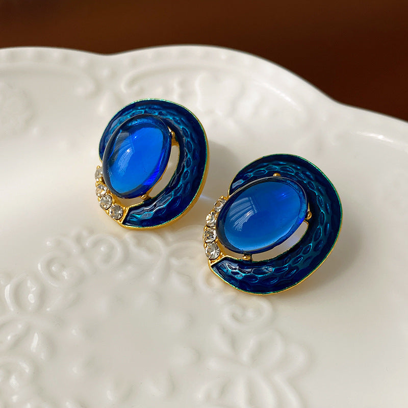 1213# Vintage Retro Statement Earrings, vintage earrings, statement jewelry, retro earrings, fashion accessories, gift for women.