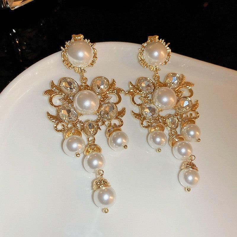 1213# Vintage Retro Statement Earrings, vintage earrings, statement jewelry, retro earrings, fashion accessories, gift for women.