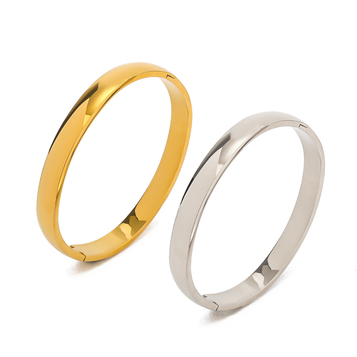 1203# Stainless steel extremely simple bracelet best-selling hot-selling high-end electroplated smooth stainless steel bracelet