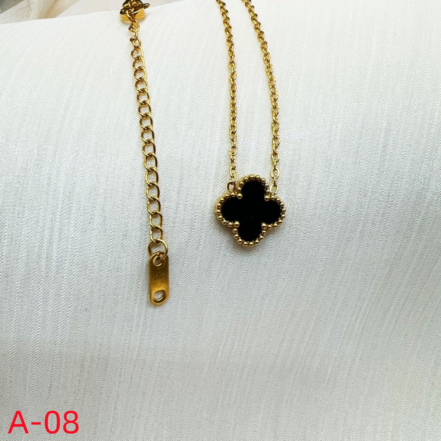 901# Stainless Steel Clover Necklace【One Clover, A-01 to A-08】