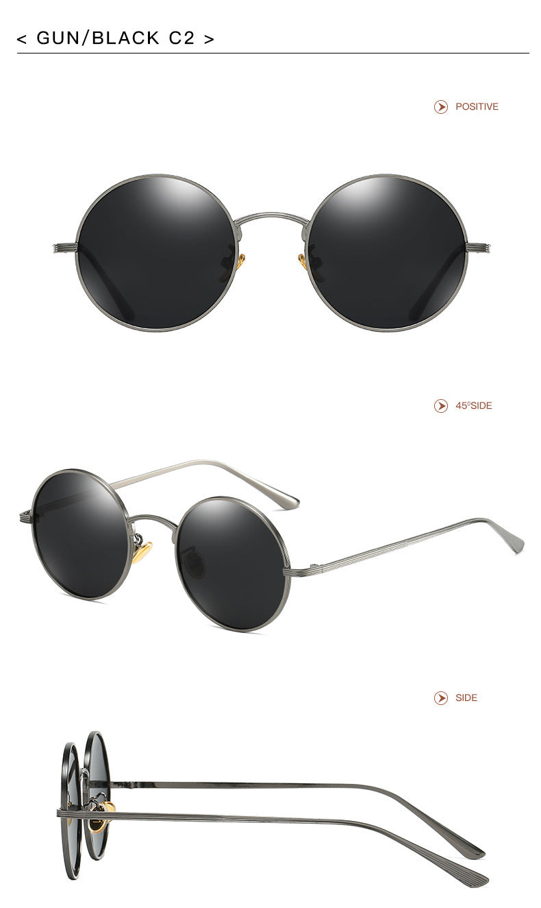 #1503 Retro - Inspired Round Sunglasses
