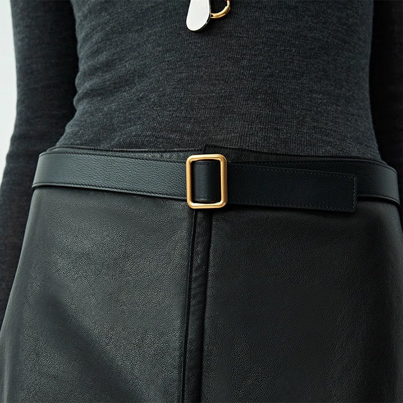 #2001 Minimalist Buckle Leather Belt Collection