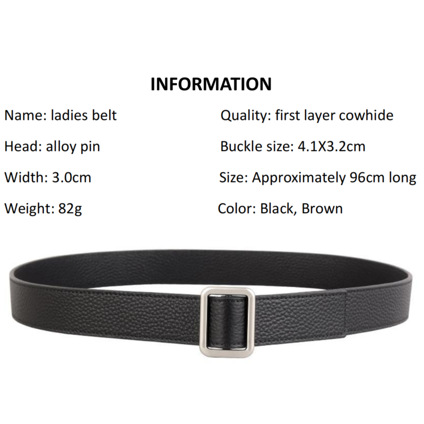 #2001 Minimalist Buckle Leather Belt Collection