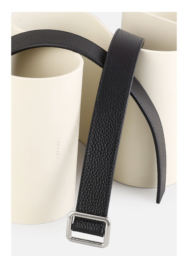 #2001 Minimalist Buckle Leather Belt Collection